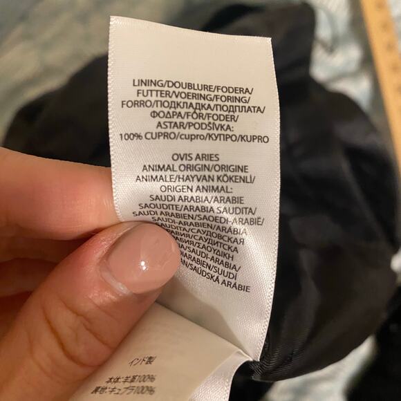 NEW Polo Ralph Lauren Black 100% Lambs Leather Asymmetric Midi Skirt Size 4 NWT - Picture 8 of 9